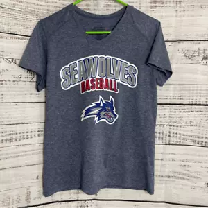 Seawolves baseball Top womens V neck T-shirt jersey - Picture 1 of 8