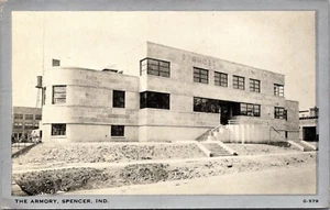 The Armory Spencer Indiana Postcar Silvery Border - Picture 1 of 2