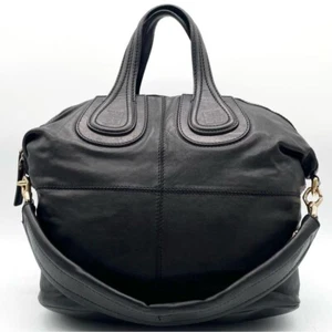Bolso de hombro M06-k007 GIVENCHY de cuero ruiseñor de 2 vías negro - Imagen 1 de 14