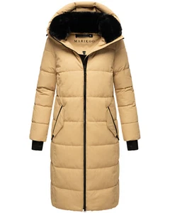 Damen Stepp Winterjacke Sand L warm gesteppt Kapuze lang AM041 Box276 - Bild 1 von 10