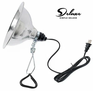 Simple Deluxe Clamp Lamp Light with 8.5" Aluminum Reflector up to 150W E26/E27 - Picture 1 of 13