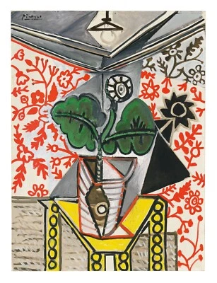 NEW Pablo Picasso Interieur au pot de Fleurs Poster, Print, Canvas FREE SHIPPING - Image 1 of 4