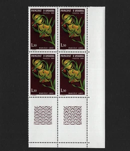 OPC 1980 Andorra francesa 1,30 fr bloque de lirios de los Pirineos Sc#282 MNH 33383 - Imagen 1 de 1