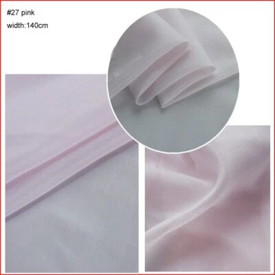 1 yard X 1.4 meter silk/cotton fabric white dress lining silk cotton lightweight - Image 1 of 4