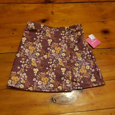 全新 Amy Byer 女孩青少年 Tween 紫色花卉裙 14 码短裤 L — 第 1/4 张图片