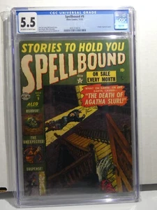 Spellbound #9 1952 Atlas Comics CGC 5.5 Precode Horror Bill Everett - Picture 1 of 2