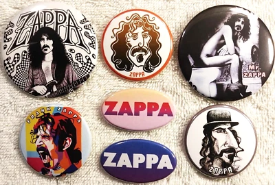 LOTE DE 7 BOTONES PIN Frank Zappa Dibujos Animados Regalo de Navidad Cyber Sale Stocking Stuffer Foto 1 de 4