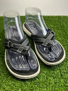 Sandalias de Tanga Clarks Cloudsteppers para Mujer Talla 6 Negras Cojín Chanclas Sin Cordones - Imagen 1 de 13
