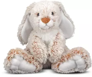 Peluche Melissa & Doug Burrow Bunny Rabbit (9 pulgadas) difuso, flojo sentado - Imagen 1 de 12