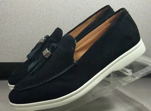 7814865 DARLENE BLACK LSP30 WOMEN'S SIZE 7 TASSEL LOAFER SUEDE JOHNSTON & MURPHY - Picture 1 of 6