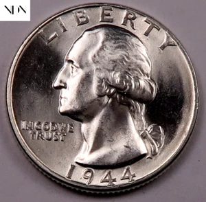 Cuarto de dólar Washington 1944 - gema BU - 90 % plata - Imagen 1 de 2