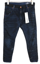 DIESEL Krooley CB-NE 069CG Men Sweat Jogg Jeans W28 Blue Stretch Slim Taper
