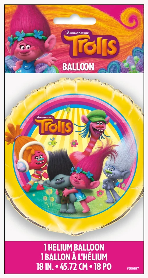 Globo de aluminio 18" - Trolls TOTALMENTE NUEVO Foto 1 de 1