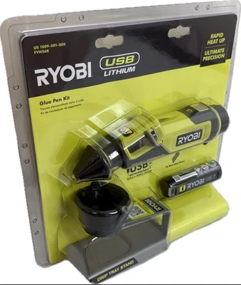 Kit de bolígrafo de pegamento de litio RYOBI USB con batería de litio de 2,0 Ah y cable de carga Foto 1 de 4