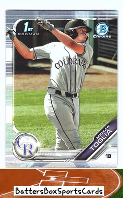 2019 Bowman Draft #BDC-64 Michael Toglia Chrome Refractor - Image 1 of 2