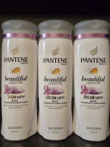 Lot of 3 - Pantene PRO-V Beautiful Lengths 2 IN 1 Shampoo & Conditioner, 12.6 oz - Picture 1 of 2