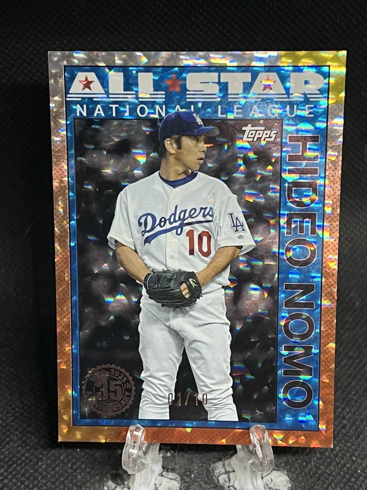 Hideo Nomo 2025 Topps 系列 2 - 1990 全明星 90AS-28 黑色裂纹箔 #1/10 — 第 1/2 张图片