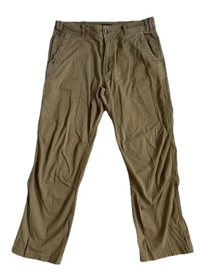Cabela's Pantalones Para Hombres 34x 30 Caqui Lona Utilidad Ropa de Trabajo Exterior Bolsillos de Carga Foto 1 de 4