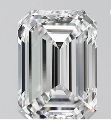 Lab Grown CVD Diamond NON CERTIFIED 1.50 Ct Emerald Cut E color VS1 - Image 1 of 4