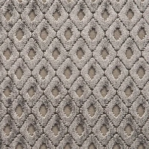 G.P. J. Baker Cut Velvet Diamond Upholstery Fabric- Lamberhurst Mushroom 5.25 yd - Picture 1 of 5