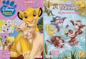 Disney Animal Friends & Disney Bunnies - Big Fun Book to Color - Set of 2 - Imagen 1 de 9