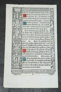 MITTELALTER,STUNDENBUCH-BLATT,PERGAMENT,FIGÜRLICHE DARSTELLUNGEN,UM 1500,RAR - Bild 1 von 4