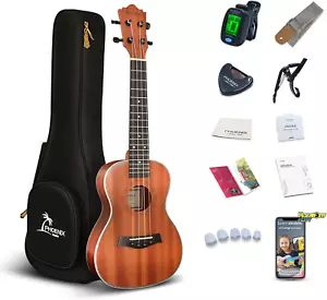 Concert Ukulele 23 Inch Ukelele Bundle Kit for Kids Beginner Professional Acoust - Picture 1 of 7