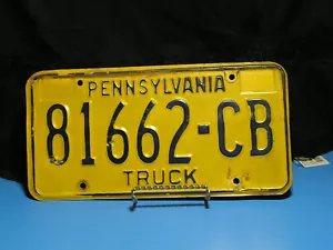 Targa camion Pennsylvania Keystone anni 80 - vernice originale - Foto 1 di 2