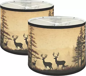 Lamp Shades Set of 2, Medium Fabric Lampshades for Table Lamps, Floor Lamps, 11. - Picture 1 of 12