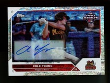 2023 Topps Pro Debut Sparkle Foil Auto /199 Cole Young Frisco Roughriders