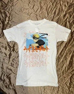 NWT 2007 Naruto Shippuden Collection Mens size SMALL Athletic fit White T-Shirt - Picture 1 of 5