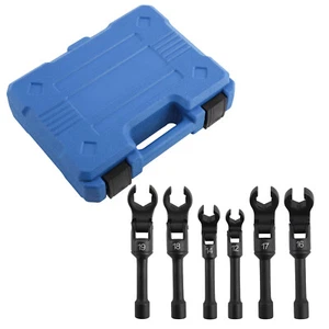 Llave de vaso de línea de combustible para inyector de cabeza flexible larga de 3/8" tuerca acampanada de pie de gallo - Imagen 1 de 12