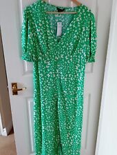 New Look Size 16 Green Dress Butterfly Pattern