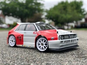 0109 - BODY RC 1/8 Lancia Delta HF INTEGRALE / S4 + WING +DECALS /ADESIVI - Picture 1 of 3