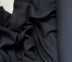 Schwarz - 18 mm Seidenkrepp Georgette Chiffon Stoff - Bild 1 von 3