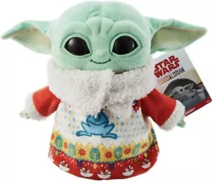 Star Wars Mandalorian Grogu the Child 8" Baby Yoda Plush Disney Holiday Mattel A - Picture 1 of 4