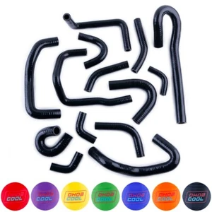 For Nissan Skyline R32 R33 R34 GTR RB RB26DETT Black Coolant Silicone Hose Kit - Picture 1 of 12