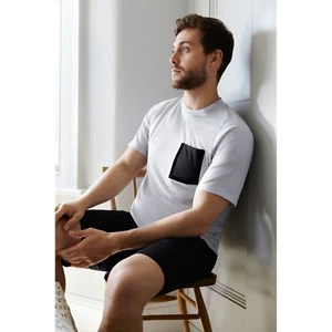 Knox Mens Jack Short Sleeve Sport Merino Perform Wool Base Layer - Light Grey - Picture 1 of 5