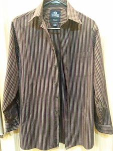 Camisa de vestir Stafford sin arrugas para hombre a rayas 15 32-33 Usada en excelente condición - Imagen 1 de 6