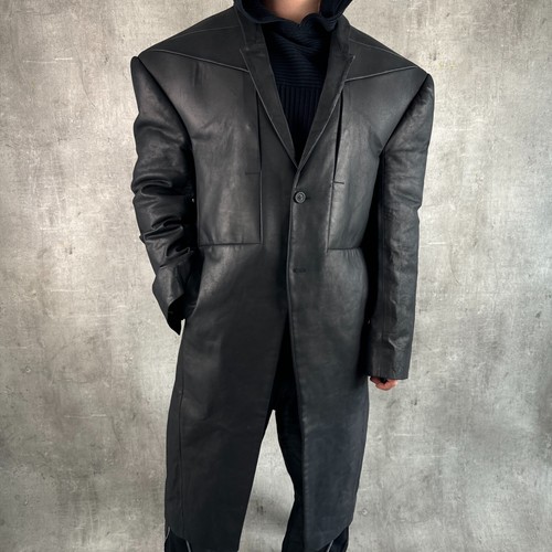 Cappotto RICK OWENS FW23 Luxor Jumbo Tatlin in pelle taglia 50