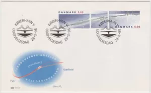 Denmark FDC 1998, The West Bridge (Great Belt Link), mint - Picture 1 of 1