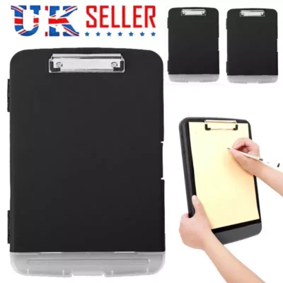 Clipboard with Storage Case Plastic A4 Clipboard Storage Box for School & Office - Image 1 of 4