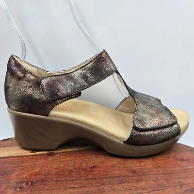 Sandalias Alegria Riki para mujer 39/9 bronce cuero plataforma zueco cuña cómoda Foto 1 de 4