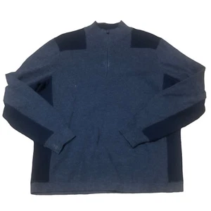 Vineyard Vines 1/4 Zip Pullover Blue Sweater 1E0388 Men's Sz Medium - Picture 1 of 6
