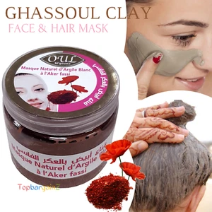 Organic Ghassoul Clay Mask Face Hair Anti Ageing Natural Aker Fassi Rhassoul - Picture 1 of 12