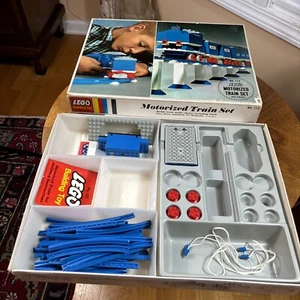 SELTEN 1968 Lego Samsonite 113 motorisierter Zug Set Stck. + Box UNVOLLSTÄNDIG wie besehen - Bild 1 von 24