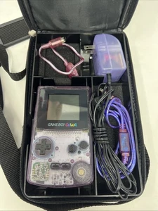 Nintendo Game Boy Color - Atomic Purple / Tetris, Carrying Case, Light, Charger - Picture 1 of 12
