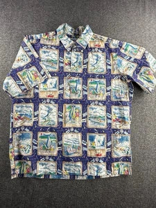 Reyn Spooner Hemd Herren XL 2XL blau klassisch Hawaii Hochseeangeln - Bild 1 von 7