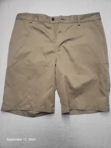 Adidas Adizero Tan Khaki Brown Polyester Performance Golf Shorts Mens 34 EUC - Picture 1 of 5