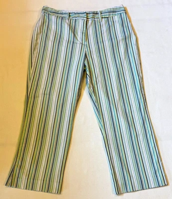 Женские полосатые брюки-капри Geoffrey Beene размер 10 - Изображение 1 из 4